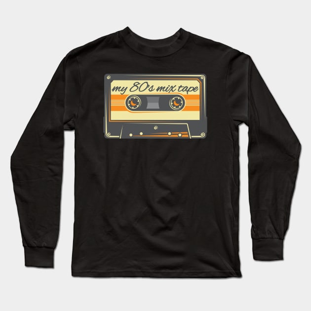 tape cassettes retro Long Sleeve T-Shirt by Jandjprints